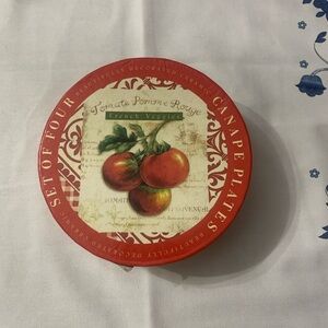 Certified International Red Tomato Canape Set